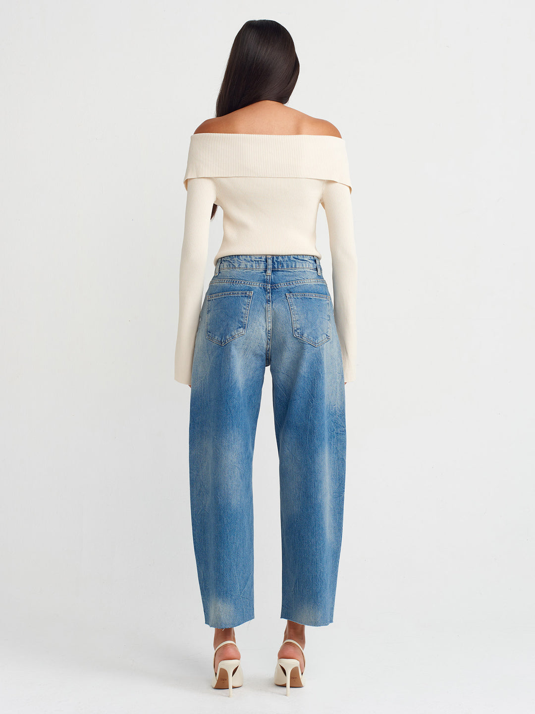 Free Cove High Rise Barrel Jeans