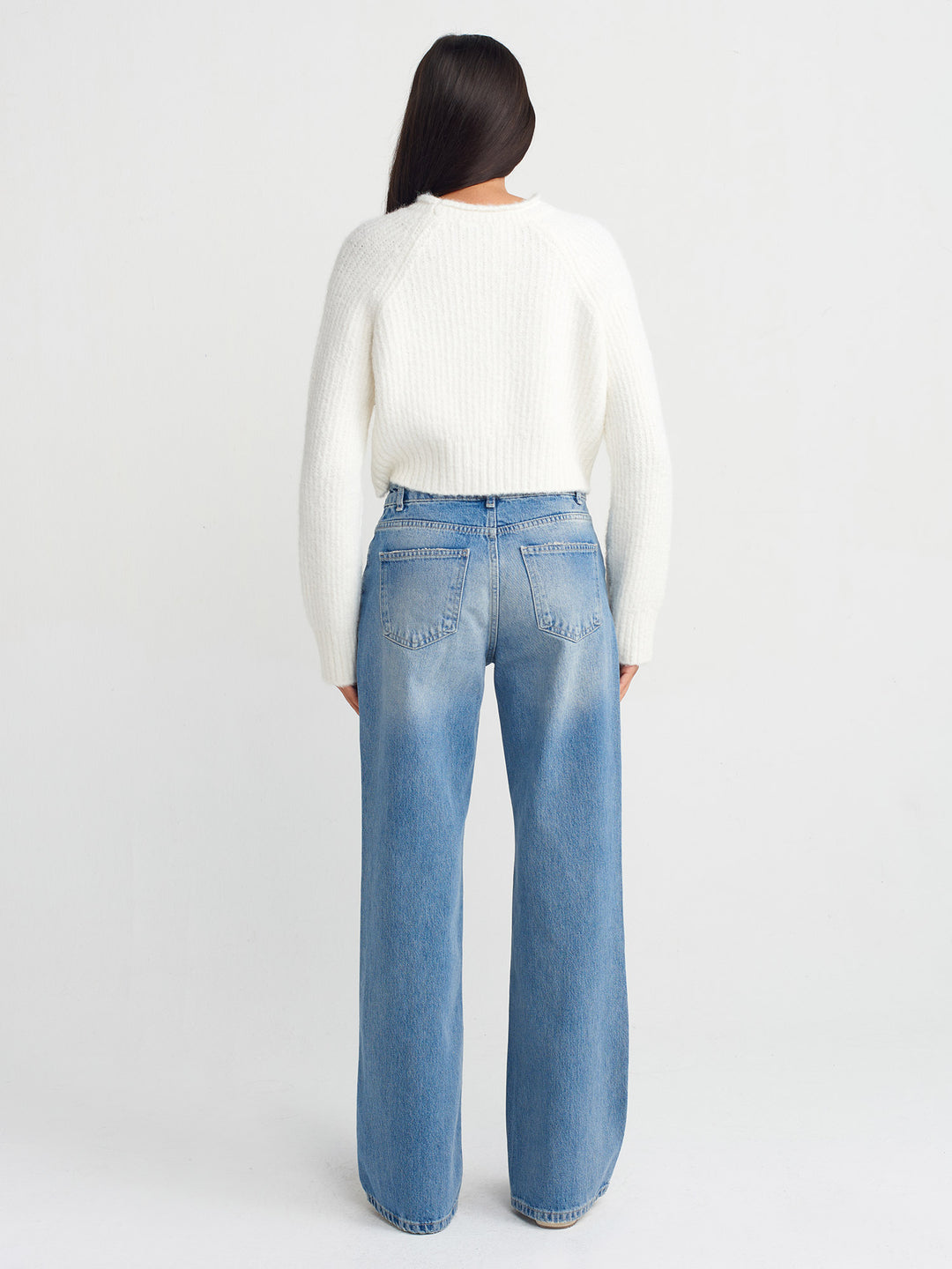 Ellison Mid Rise Wide Leg Jeans