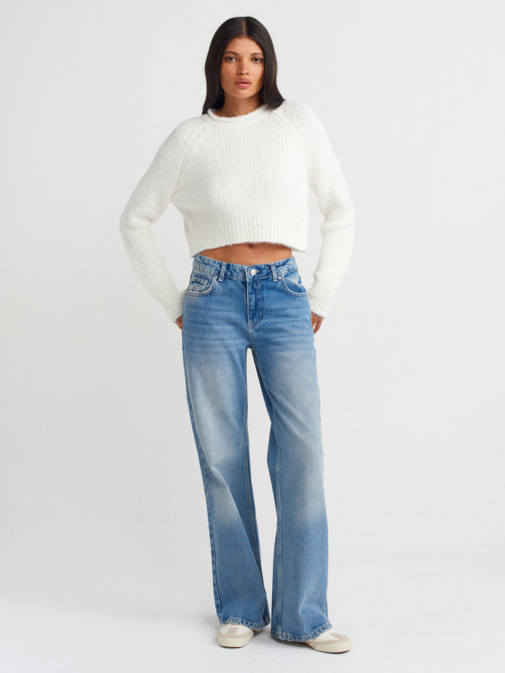 Ellison Mid Rise Wide Leg Jeans