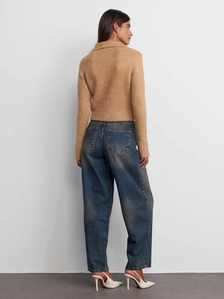 Wild Honey High Rise Barrel Jeans