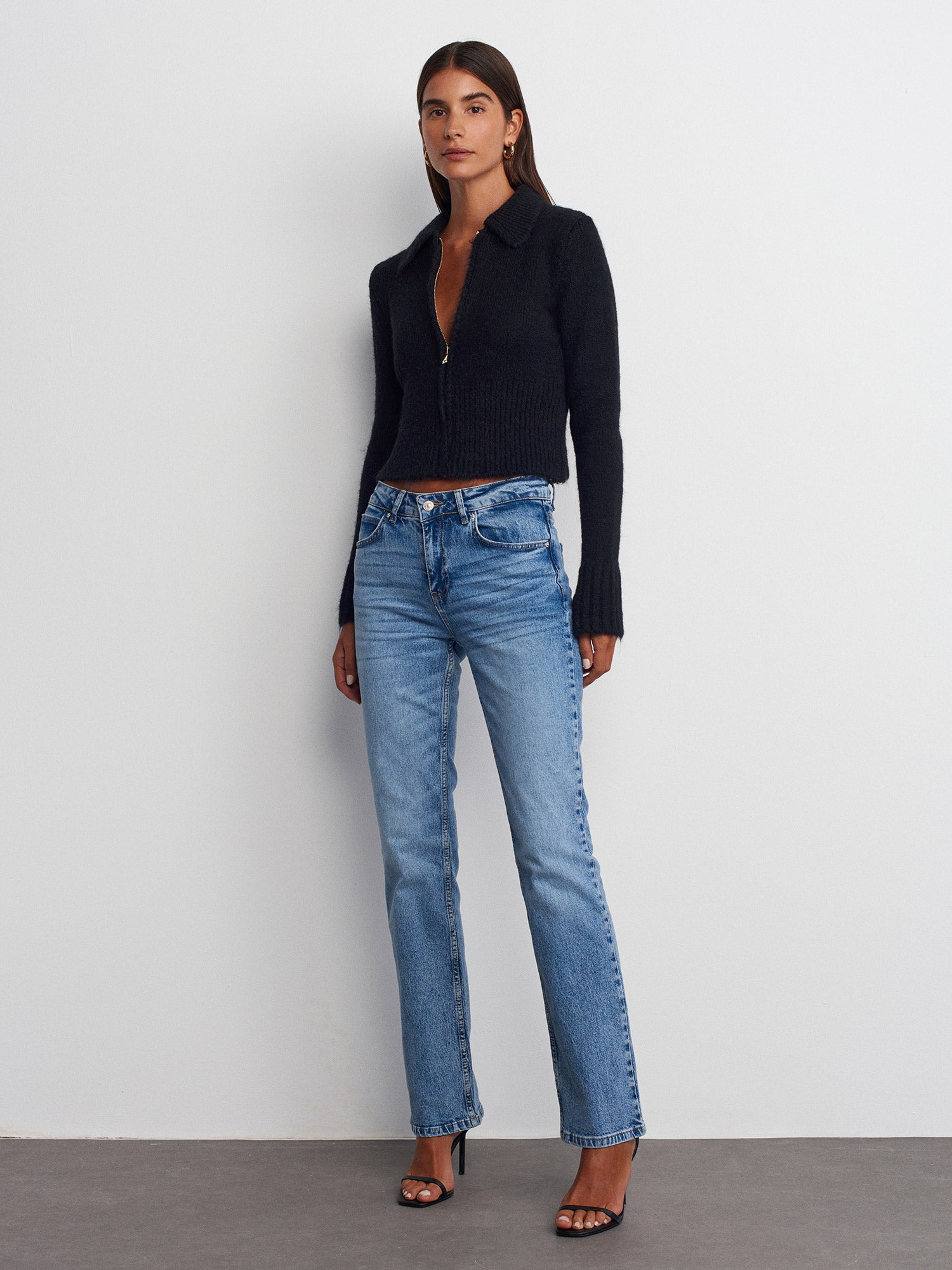 Jemma High Rise Straight Leg Jeans