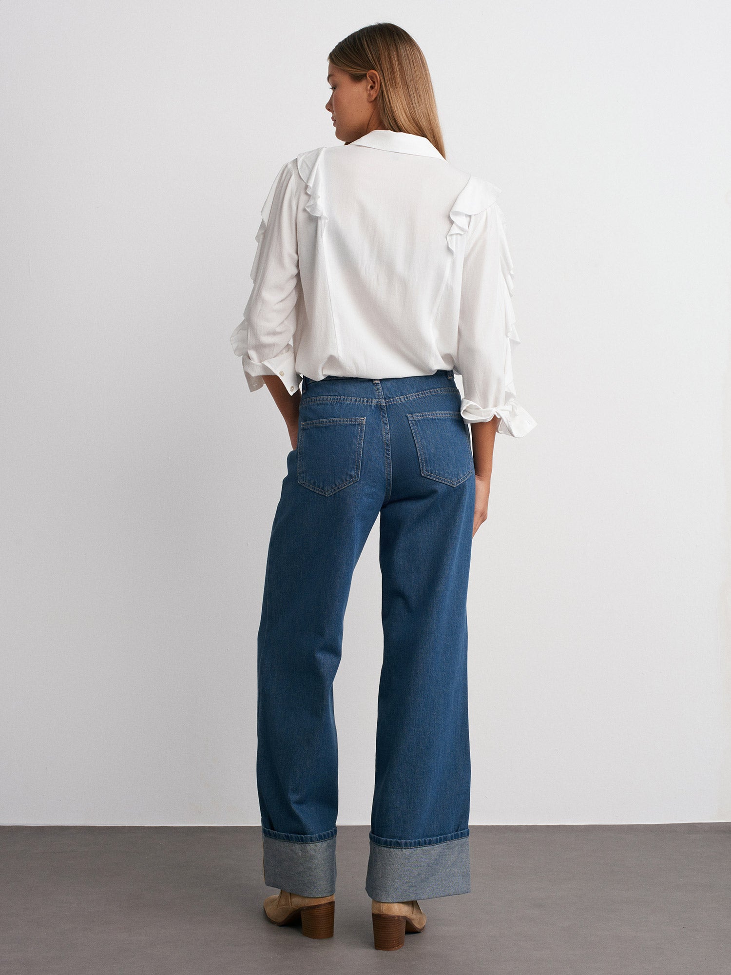 Ashland Super High Rise Straight Cuff Jeans