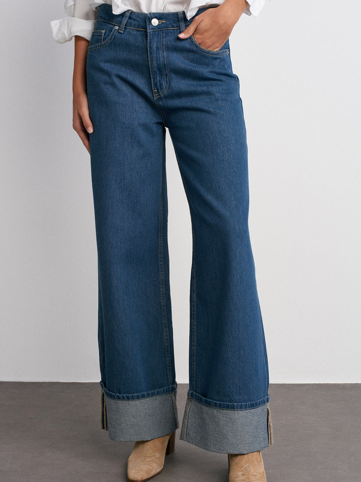 Ashland Super High Rise Straight Cuff Jeans