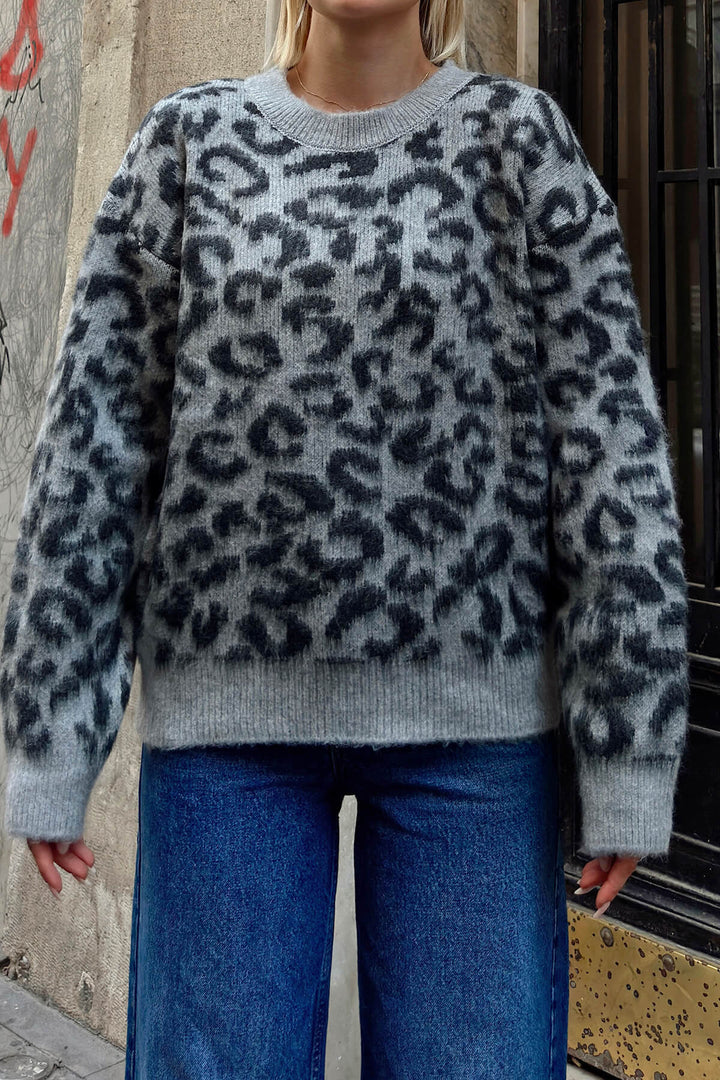 Kik Leopard Knitted Sweater