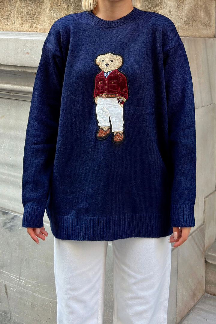 Süzene Bear Crew Neck Sweater